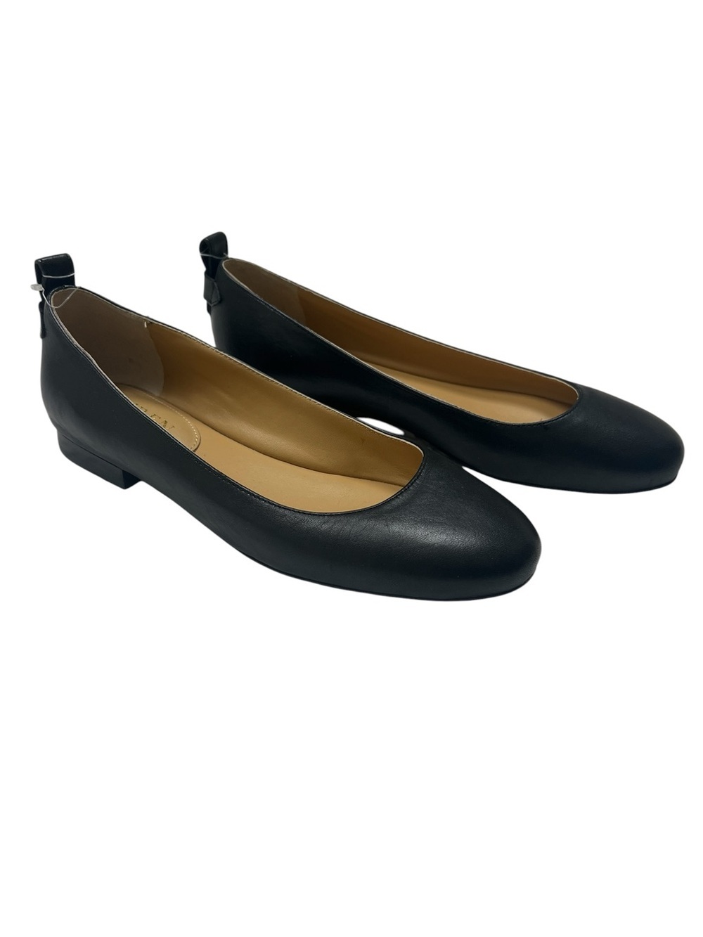 Lauren Ralph Lauren Leather Ballet Flat Black Round-Toe Women's 6.5